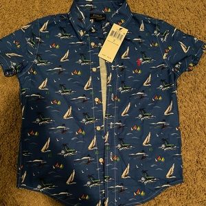 Boys Ralph Lauren button down shirt. New!!